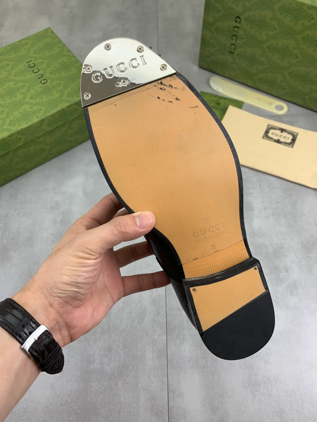 Men's men's shoes 💰P640 [New style] Water dyed cowhide 💰💎💎💎 [Gucci] GUCCI high-end men's formal business leather shoes, original order 1:1! Original imported high-end open-edge beaded calfskin, original metal buckle, imported first-layer cowhide lining for feet. Original high-end outsole, men's shoe size: 39-44 (45 customized) black and brown colors available